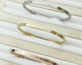 bangle message My sister the best/ Gift idea