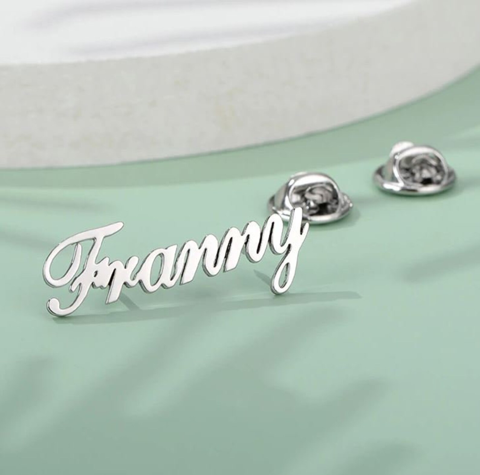 18K Name Brooch/ Customized Brooch/ Gift For her/ Charm Etsy