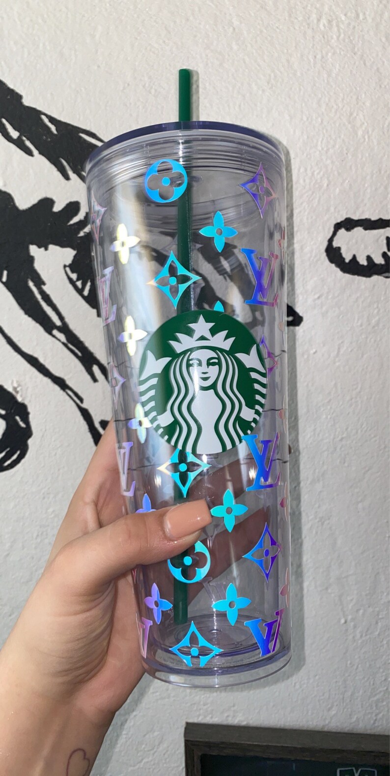Louis Vuitton Starbucks cup Starbucks customized cup | Etsy