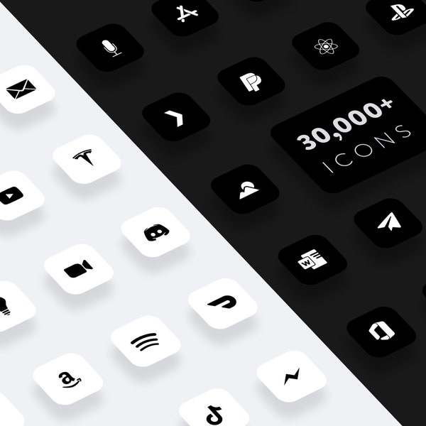 Flight - Black & White iOS icons for iPhone and iPad