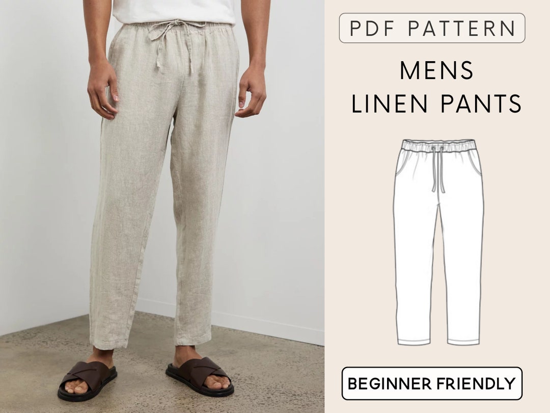 Men's Linen Pants Sewing Pattern PDF Men's Pants - Etsy