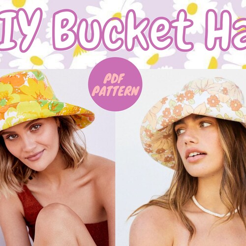 Bucket Hat Sewing Pattern PDF / Easy Sun Hat Tutorial / DIY Etsy
