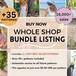 Women's Dress Sewing Pattern, Beginner Friendly Linen Dress PDF Pattern