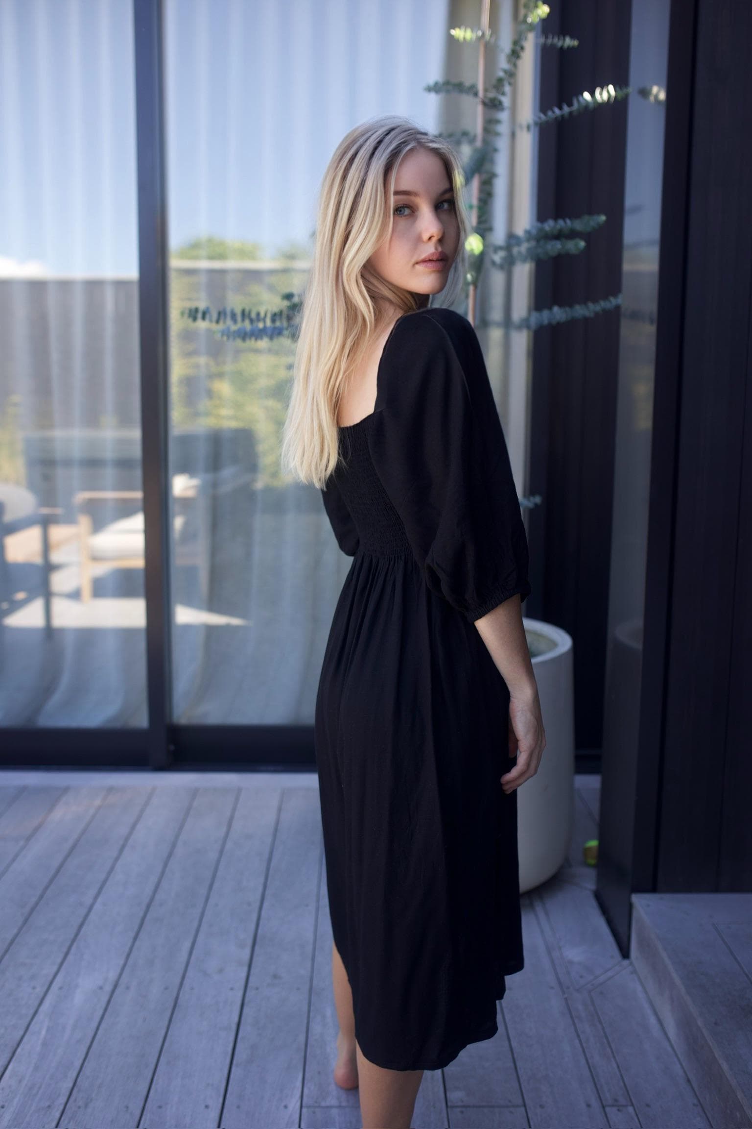 Shirred Dress Sewing Pattern Pdf | Puff Sleeve Dress Pattern