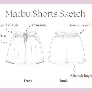 Shorts Sewing Pattern PDF, Easy Sewing Pattern for Women's Shorts, High ...