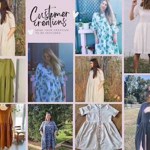 Women's Dress Sewing Pattern, Beginner Friendly Linen Dress PDF Pattern