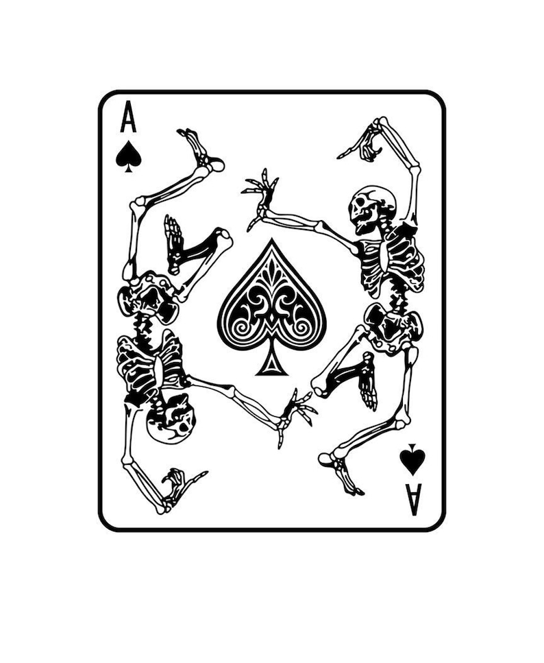 Card Dancing Skelton - Digital Download PNG. JPEG. - Etsy