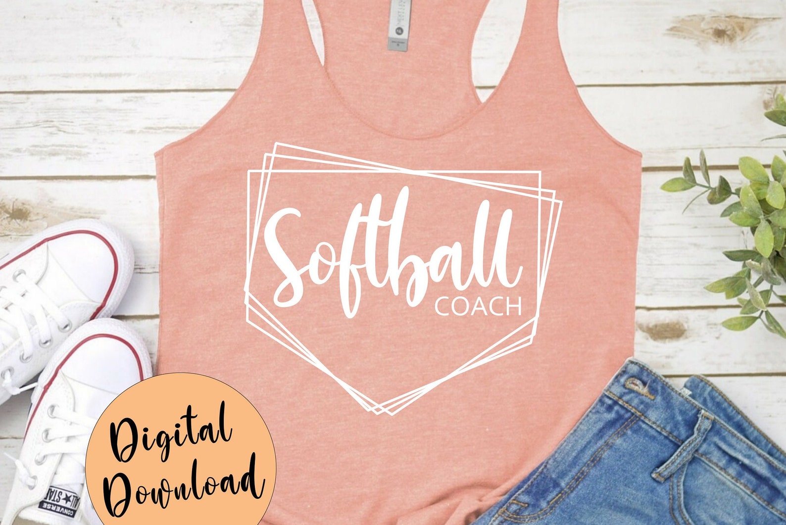 Softball Coach .SVG .PNG. .EPS Digital Download Etsy