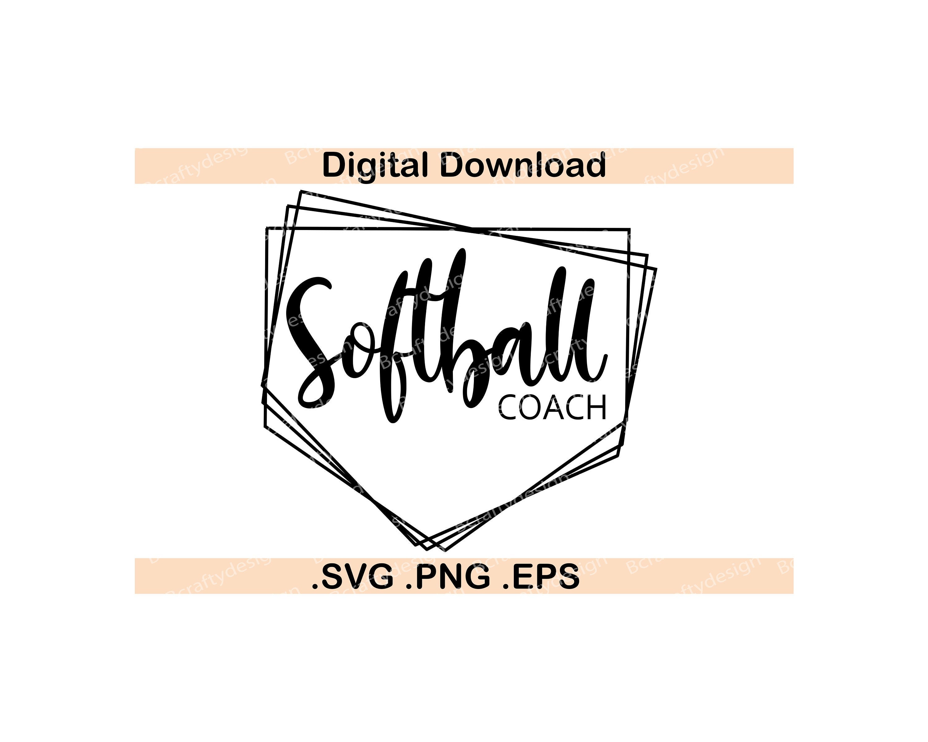 Softball Coach .SVG .PNG. .EPS Digital Download Etsy