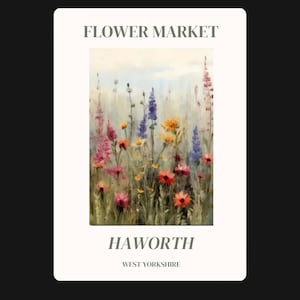 Flower Market Haworth Poster Digital Download