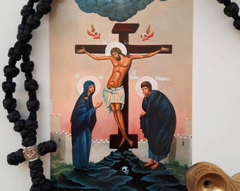 Crucifixion of Jesus Christ Icon Print - Good Friday Icon Print - Traditional Orthodox Christian Icons