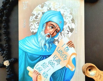 Saint Anthony the Great Icon Print