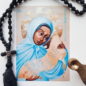 Saint Olga of Alaska Icon Print - Modern Ukrainian Styled Orthodox Christian Icons