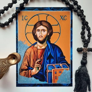 Christus Pantokrator der Hagia Sophia Ikonendruck - Traditionelle kyrillische Ikonen