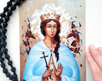 Saint Catherine of Alexandria Icon Print