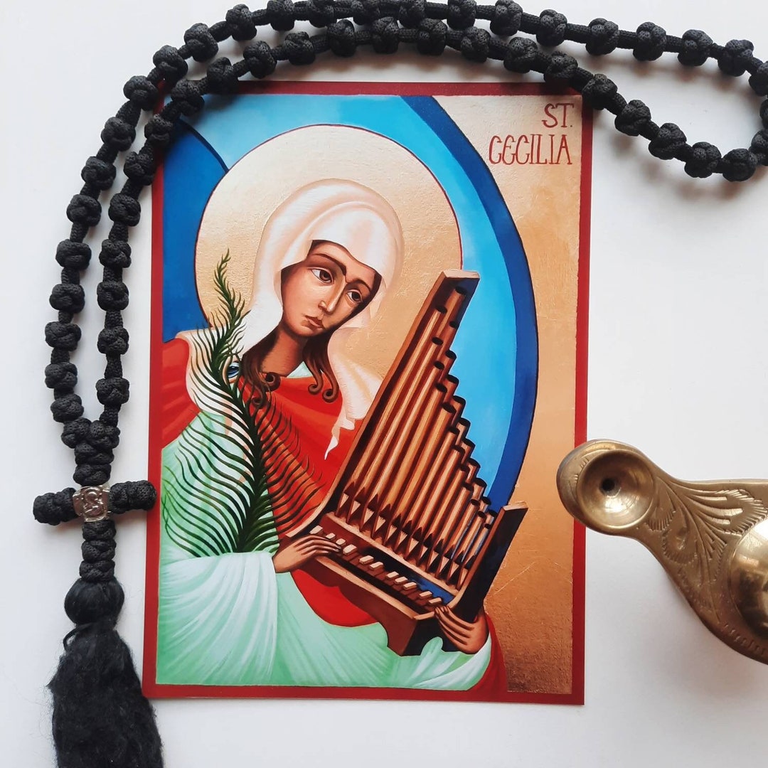 Saint Cecilia Icon Print - St Cecilia Patron Saint of Music With a ...