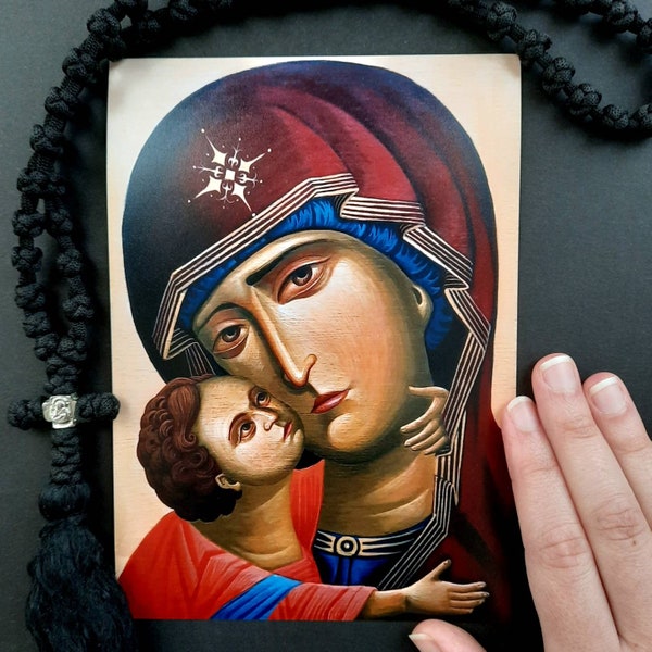 The Virgin of Vladimir Icon Print - 5 x 7 inches - Traditional Orthodox Christian Icons