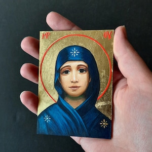 ウラジミールの聖母の手描きイコン - 伝統的な正教会のイコン画 - Etsy