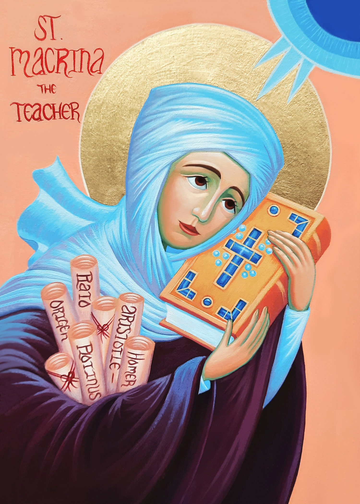 Saint Macrina the Teacher and Younger Icon Print - Modern