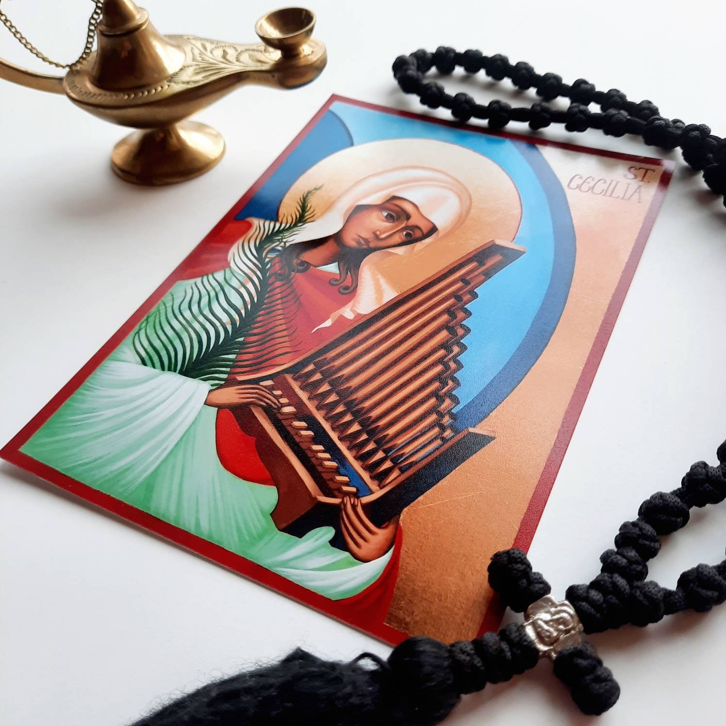 Saint Cecilia Icon Print - St Cecilia Patron Saint of Music With a ...