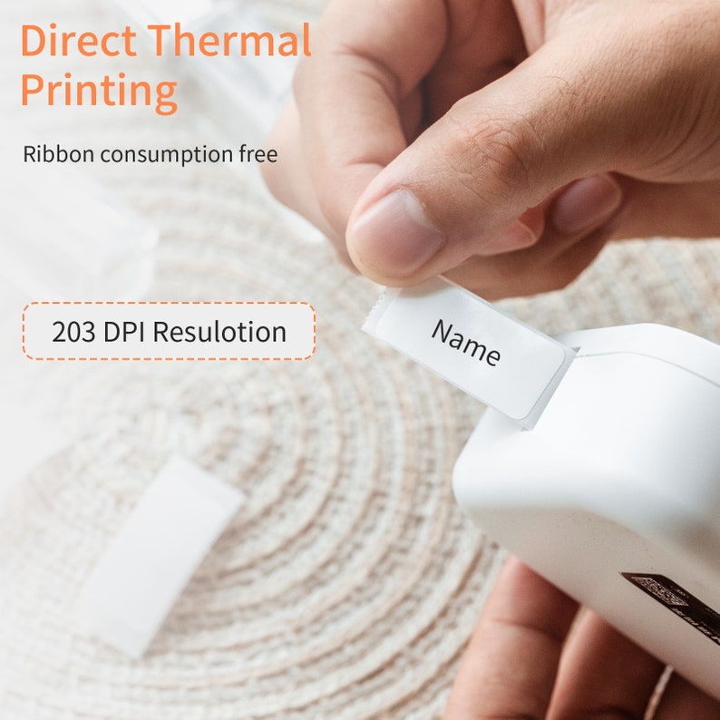Portable Label Maker Machine Mini Pocket Thermal Label Printer Etsy