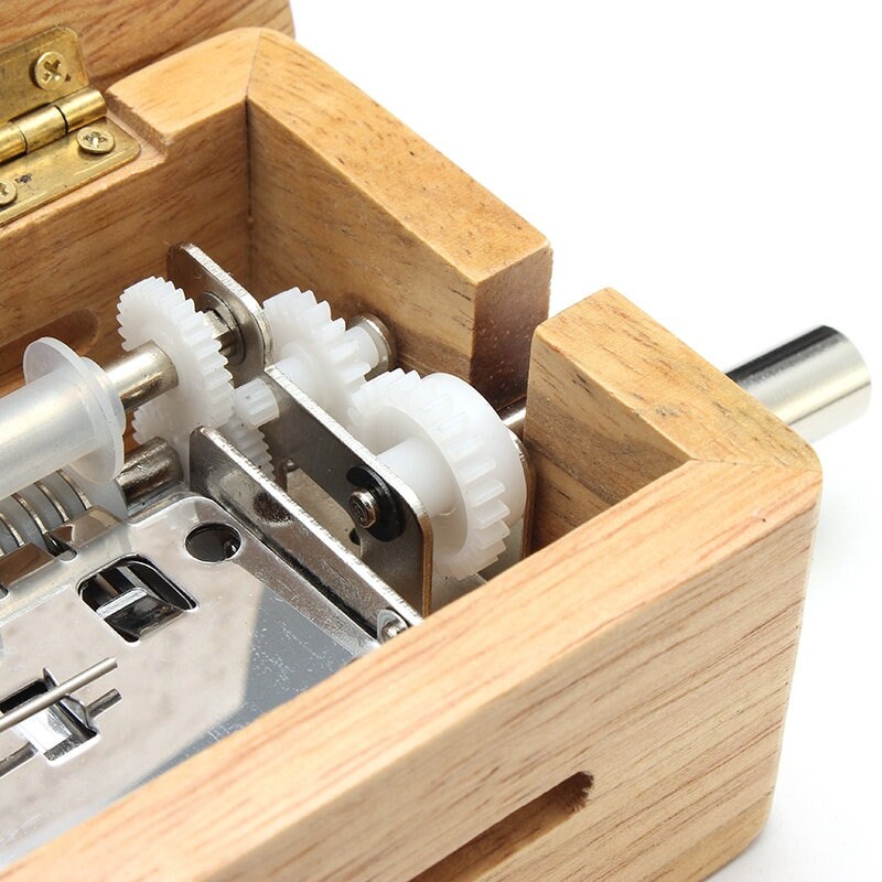 15 Tone DIY Handcranked Music Box Wooden Box With Hole Etsy