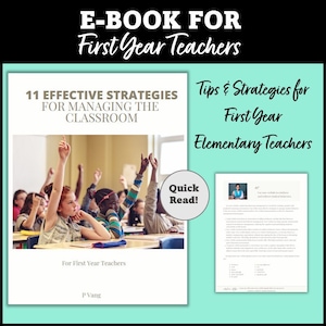 New Teacher Guide or First Year Teacher Ebook & Teacher Resources for Classroom Behavior Management, Tips for Educator, Effective Teachers