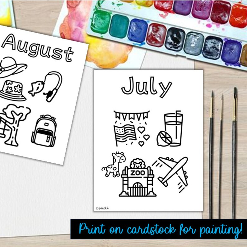 Months of the Year Coloring Pages, Preschool Coloring Pages, Preschool ...