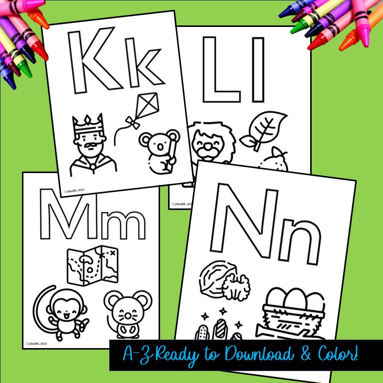 Alphabet Coloring Pages, Preschool Coloring Pages, Preschool Activity