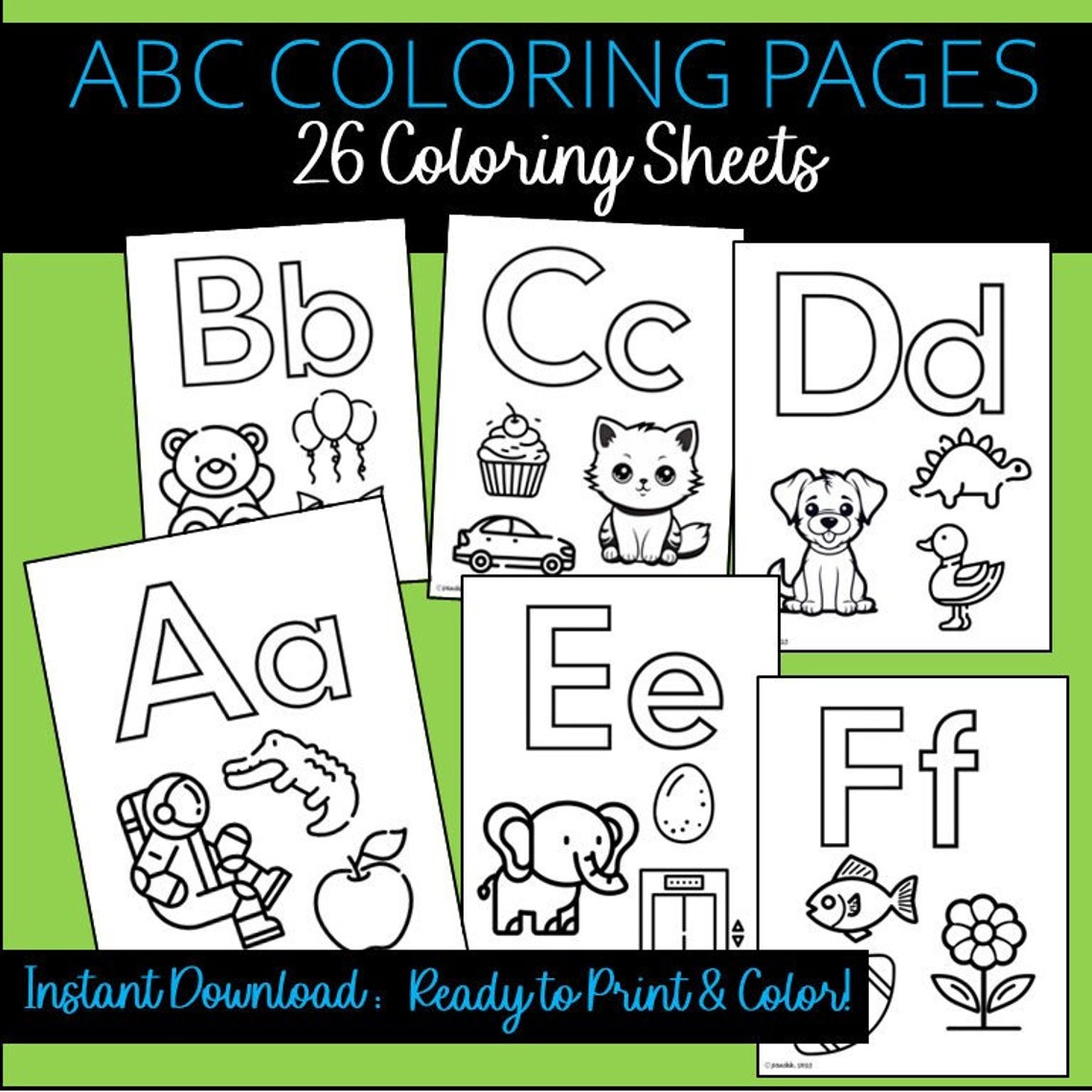 Alphabet Coloring Pages, Preschool Coloring Pages, Preschool Activity