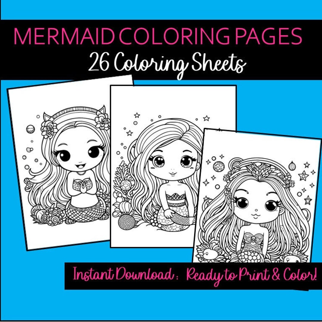 Kawaii Coloring Pages | Mermaid Coloring Pages | Cute Coloring Pages ...