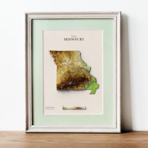 Missouri Reliefkarte