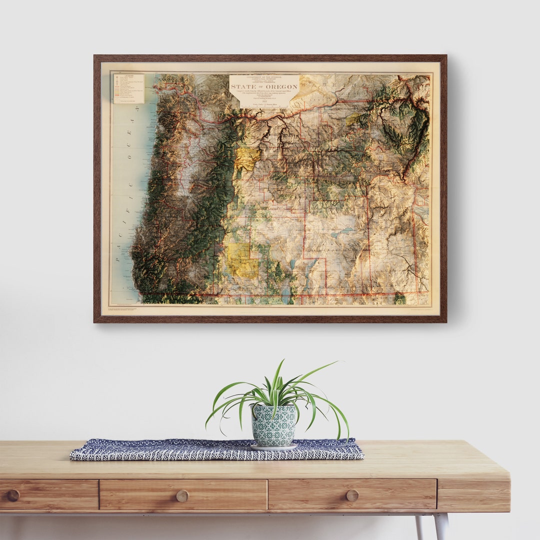 1922 Oregon Map - Etsy