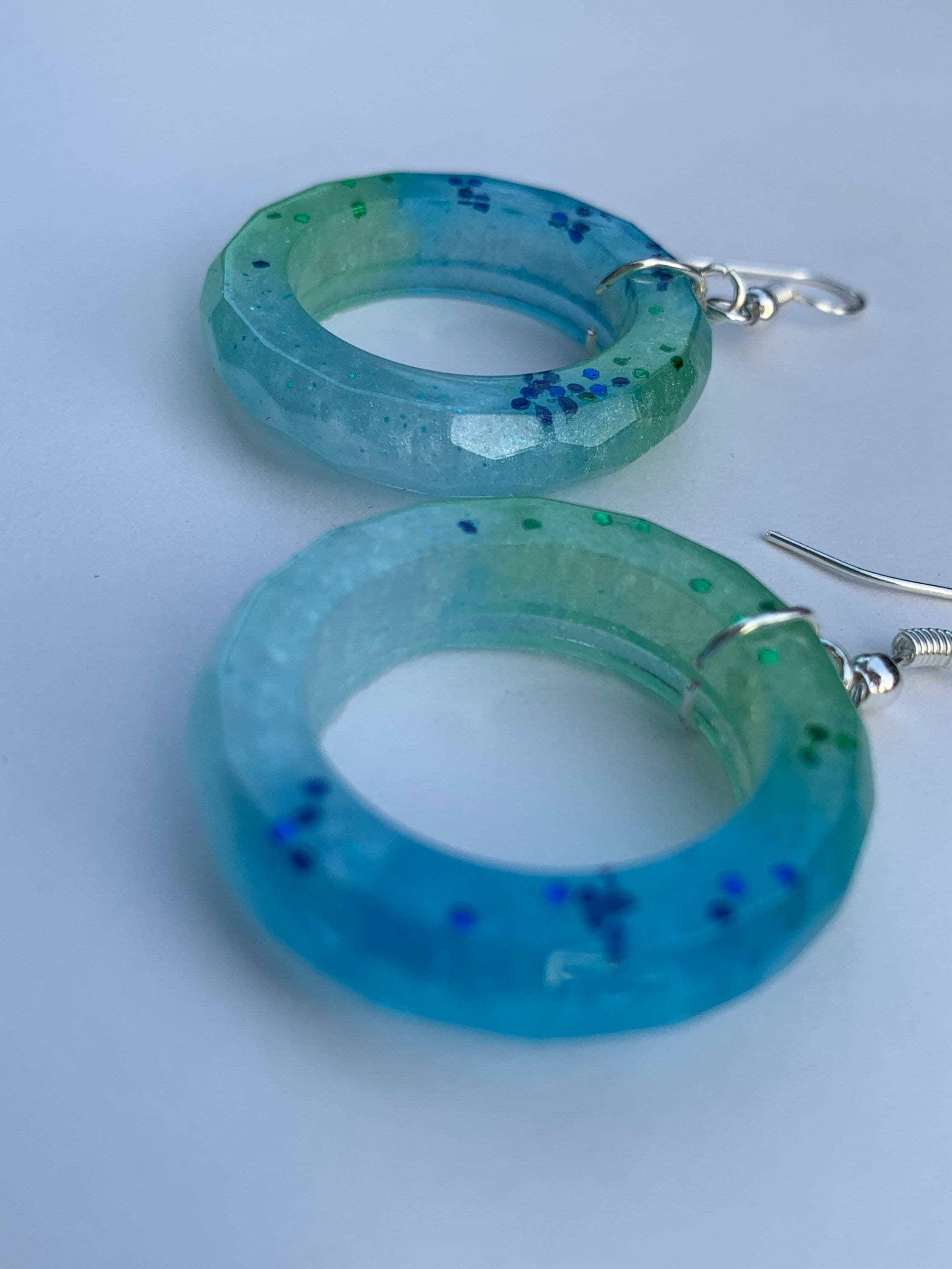 Hand Made Epoxy Resin Earrings Etsy UK