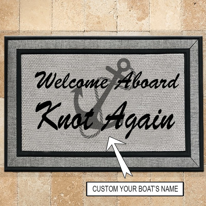 Aboard Doormat Customized Boat Personalized Doormat Etsy
