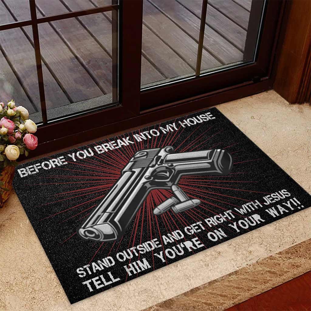 Before You Break Into My House Veteran Doormat You Are On Your Etsy