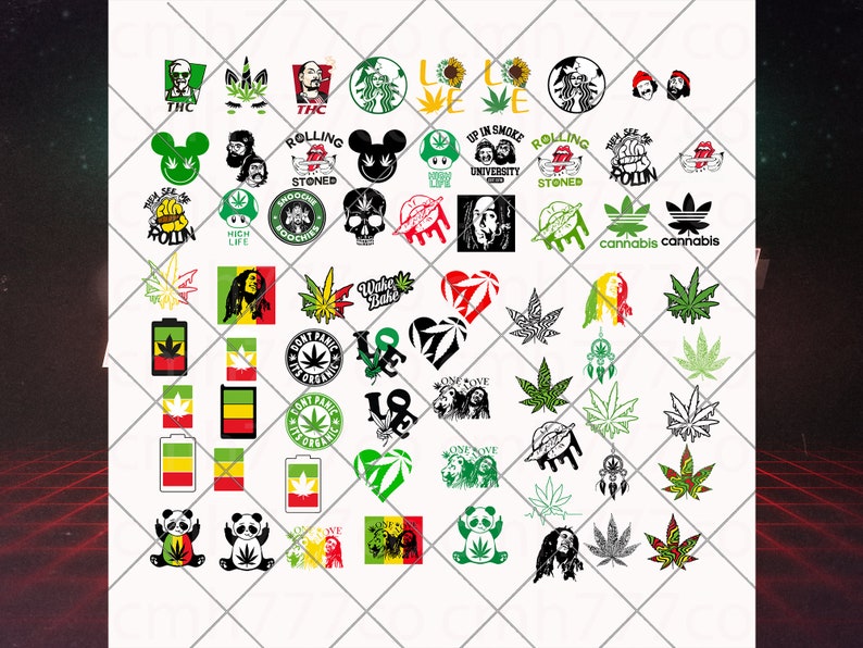 Download Rasta SVG bundle weed SVG bundle Cannabis SVG bundle | Etsy