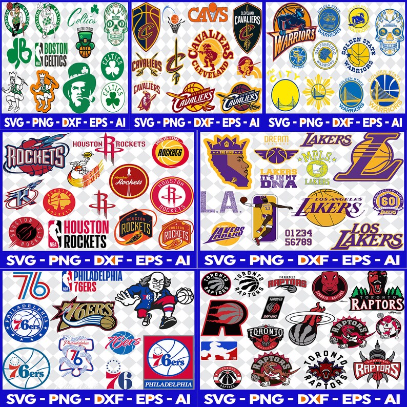 Download Bundle NBA Logo team svg png eps dxf | Etsy