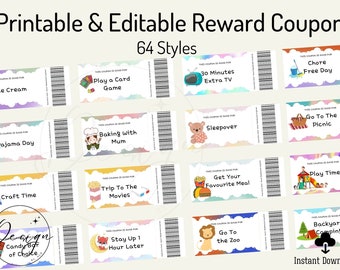 kids reward coupons etsy