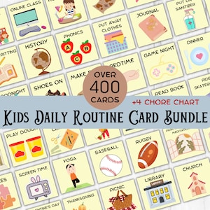 Daily Routine Cards, Visual Schedule, Toddler Routine Chart, Kids Daily Rhythm Cards, Toddler Routine Cards, Morning and Bedtime Routine