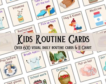 Daily Routine Cards, Visual Schedule, Toddler Routine Chart, Kids Chore Chart, Daily Rhythm Checklist, Montessori Preschool, Editable