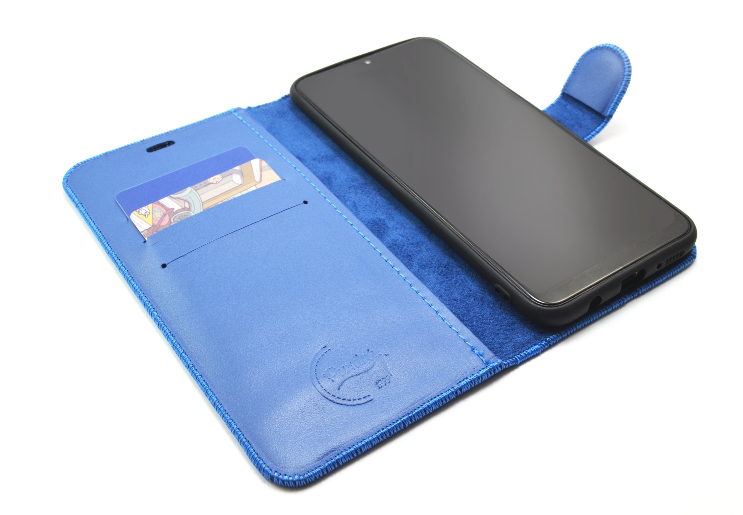 Leather Phone Case Iphone, Samsung Galaxy, Huawei Blue , Genuine