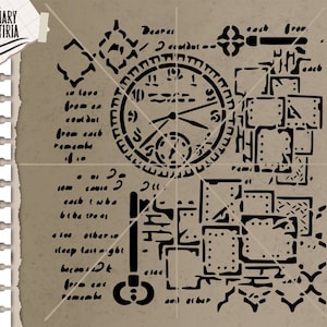 Stencil steampunk svg, stencil klok svg, stencil sleutels svg, Bestanden voor Cricut, Silhouet, Cameo, Digitale Bestanden Instant Download