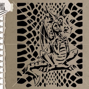 Stencil Dragon svg dxf, Stencils Dragons svg, dxf, cut file svg, Files for Cricut, Silhouette, Cameo, Digital Files Instant Download