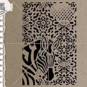 Stencil Zebra svg, dxf, stencil animals svg, dxf, eps, Files for Cricut, Silhouette, Cameo, Digital Files Instant Download