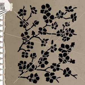 Stencil flores svg, arquivos stencil cutt SVG, DXF, EPS, arquivos para Cricut, Silhouette, Cameo, download instantâneo de arquivos digitais