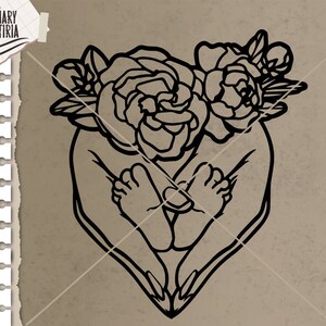 Babyfüße Clipart svg, dxf, eps, Schnittdateien svg, Dateien für Cricut, Silhouette, Cameo, Digitale Dateien Sofort Download