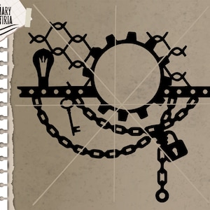 Steampunk frame clipart svg, cutting files svg, cut fiile svg, Files for Cricut, Silhouette, Cameo, Digital Files Instant Download