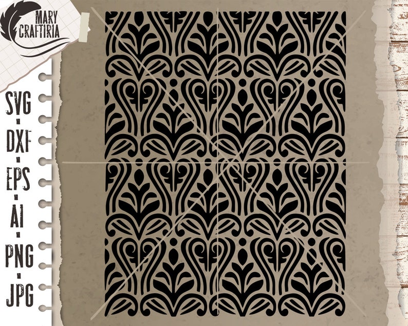 Stencils Background Svg Dxf Eps Ai Files for Cricut Etsy