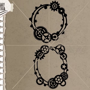 Steampunk Frame clipart svg, dxf, eps, png, cutt files svg, Digital Files Instant Download, Files for Cricut, Silhouette, Cameo